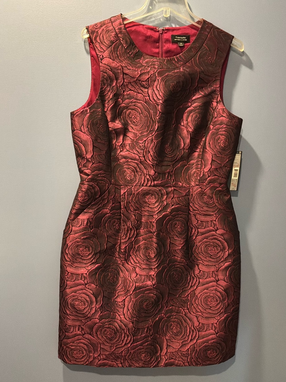 🚘Tahari Rose Jacquard Sleeveless Mini Dress